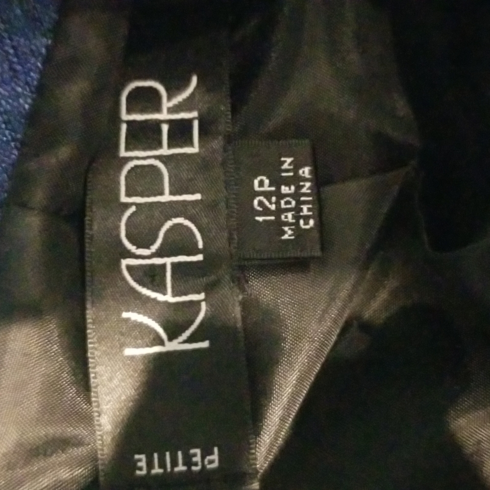 Kasper Size 12P Blue Blazer Jacket - Picture 5 of 6